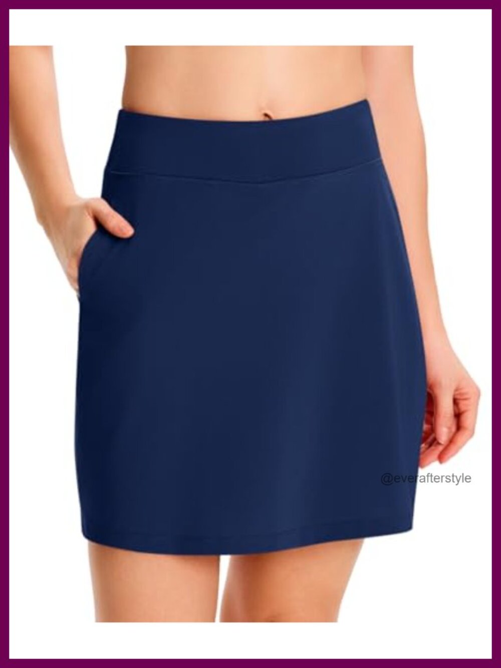 Women's 17" Tennis Skort with 4 Pockets, UPF 50+ Athletic Golf Skirt